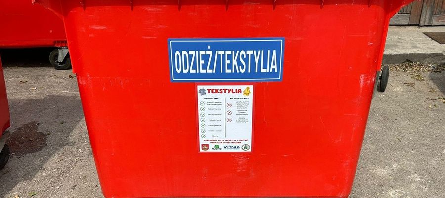 Kontener na odzież w Ostródzie