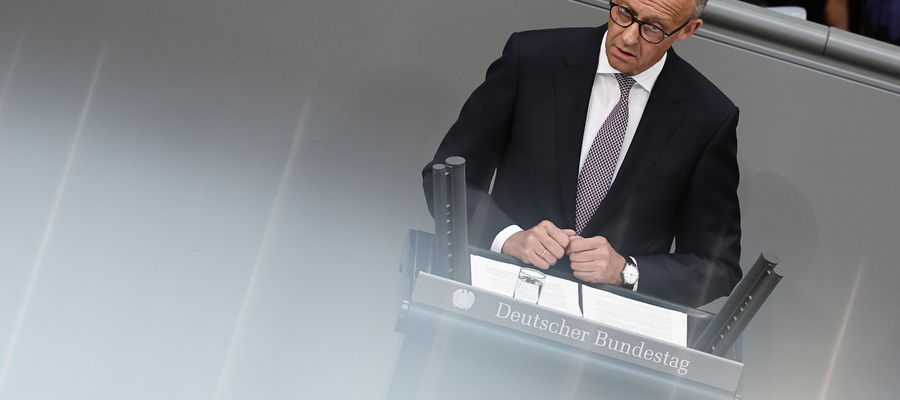 Kanclerz Niemiec podczas szczytu NATO w Hadze.