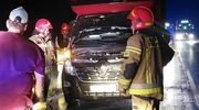 Pożar busa na DK15