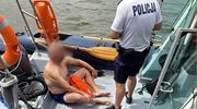 Turysta kąpał się na szlaku żeglownym Jezioraka. Nie wiedział, skąd wypłynął