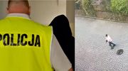 Oblał drzwi substancją łatwopalną, podpalił i uciekł. Policjanci już go mają 