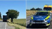 Pieszy z promilami wpadł pod koła ciężarówki między Łążkiem a Sampławą