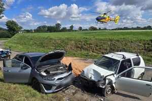 Czołówka na drodze wojewódzkiej