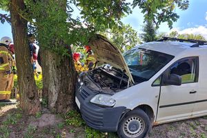 Samochód uderzył w drzewo
