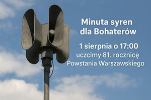 Syreny zabrzmią w całym kraju. To nie alarm, a hołd dla Powstańców