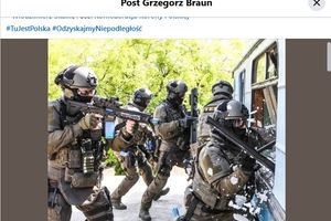 Europoseł Grzegorz Braun pomieszał policje
