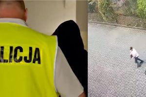 Oblał drzwi substancją łatwopalną, podpalił i uciekł. Policjanci już go mają 