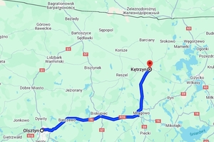 Z Kętrzyna do Olsztyna