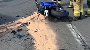 Groźny wypadek w Tatarach. Motocyklista trafił do szpitala