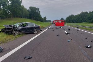 Tragiczny wypadek na S22. Motocyklista zginął na miejscu