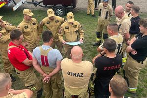 Gasili pożar w lasach koło Dobrocina. Ćwiczenia strażaków   
