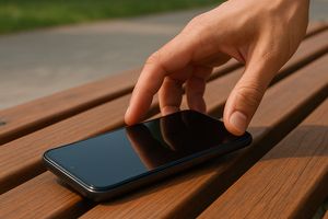 Telefon zniknął z ławki. Policja odzyskała sprzęt i zatrzymała sprawcę