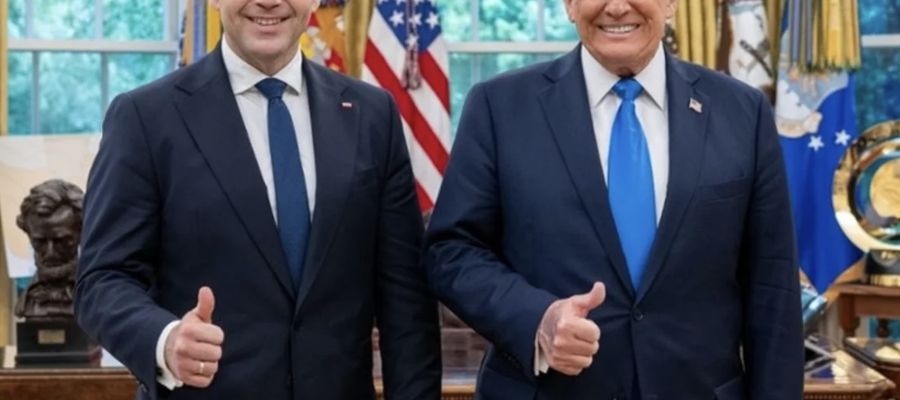 Donald Trump i Karol Nawrocki 