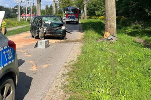 Straciła panowanie nad autem i uderzyła w drzewo