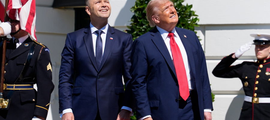 Prezydenci Polski i USA podczas spotkania w Białym Domu. 