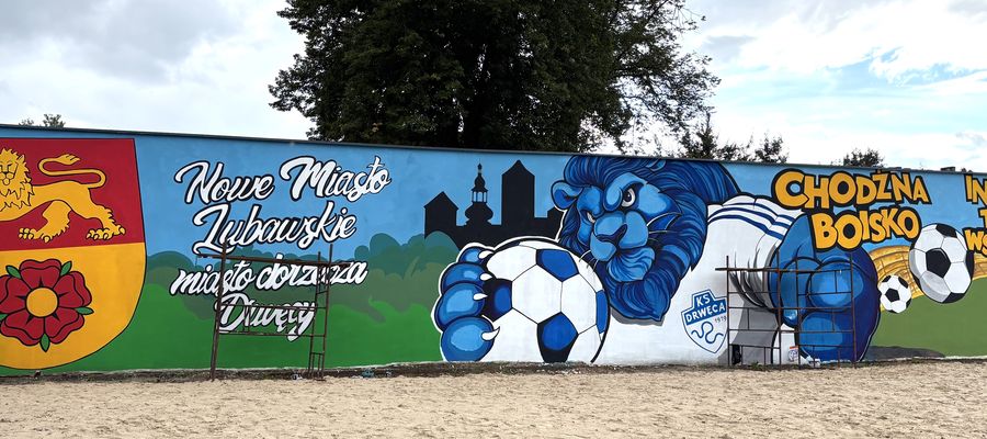 Mural na terenie nowomiejskiej "Trójki"
