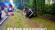 Wypadek w pobliżu Glinki. Kobieta i dziecko przewiezieni do szpitala