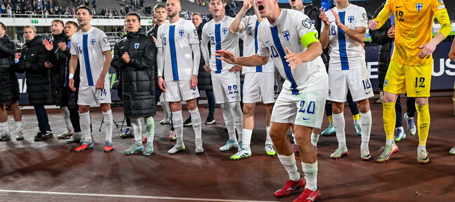 Radość Finów po zwycięstwie nad Litwą