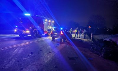 Wypadek w Modle. Kierowca trafił do szpitala