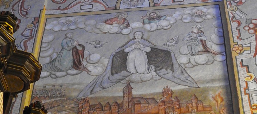 Najcenniejsze malowidło z nowomiejskiej bazyliki kolegiackiej, z przedstawieniem oblężenia miasta, po odnowie