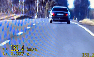 Jechał z prędkością 151 km/h przy ograniczeniu do 90