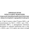 OBWIESZCZENIE WÓJTA GMINY RADZANÓW